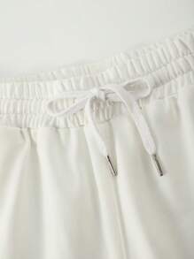 Manfinity Homme 男士鹿圖案T恤和短褲 - 綠色 - 查看 4