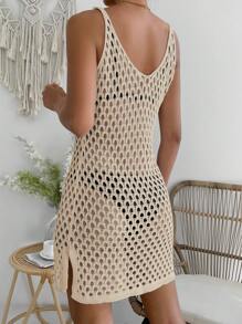 SHEIN Swim Rochie de acoperire cu tiv despicat fără bikini