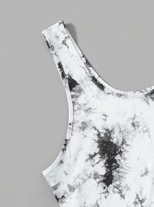 SHEIN Essnce 紮染背心緊身連衣裙 - 彩色 - 查看 5