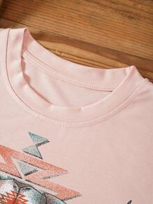 SHEIN LUNE 奶牛圖案T恤