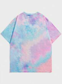 Heymoonly Guys Tie Dye Letter & Figure Graphic Tee - Multicolor - View 2