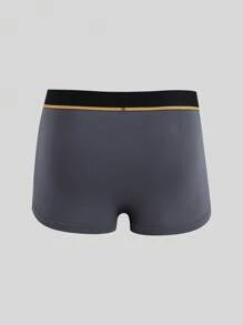 男士5入組字母圖案平角內褲 - 彩色 - 查看 2