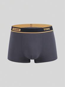 男士5入組字母圖案平角內褲 - 彩色 - 查看 5