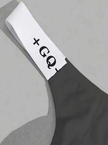 Men Letter Contrast Tape Thong Sexy Underwear - Black - View 4