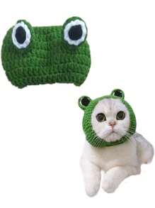 Frog Design Pet Headwear - Green - View 3