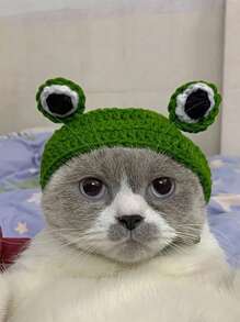 Frog Design Pet Headwear - Green - View 7