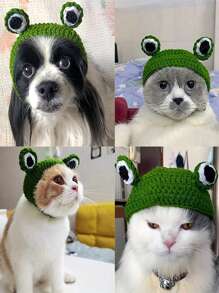 Frog Design Pet Headwear - Green - View 8