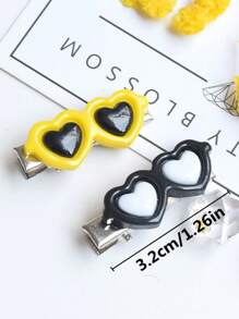 10pcs Heart Design Pet Hair Clip - Multicolor - View 3