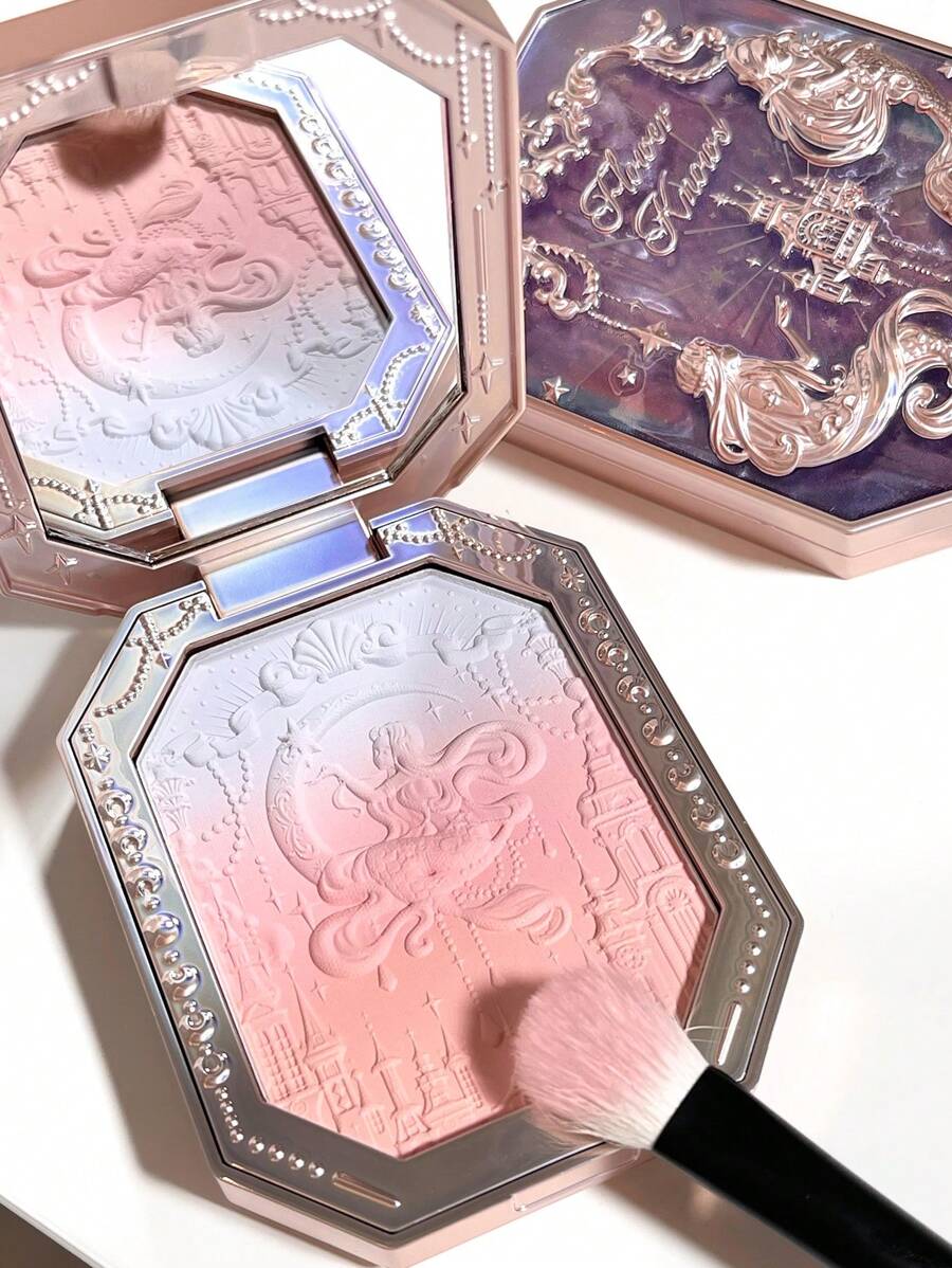 Flower Knows Moonlight Nàng Tiên Cá Trang Sức Má Hồng 02 Moonlight Dawn Blush Powder Trang Điểm Mặt Má Má Hồng Đường Viền - 02 Moonlight Dawn - Xem 1