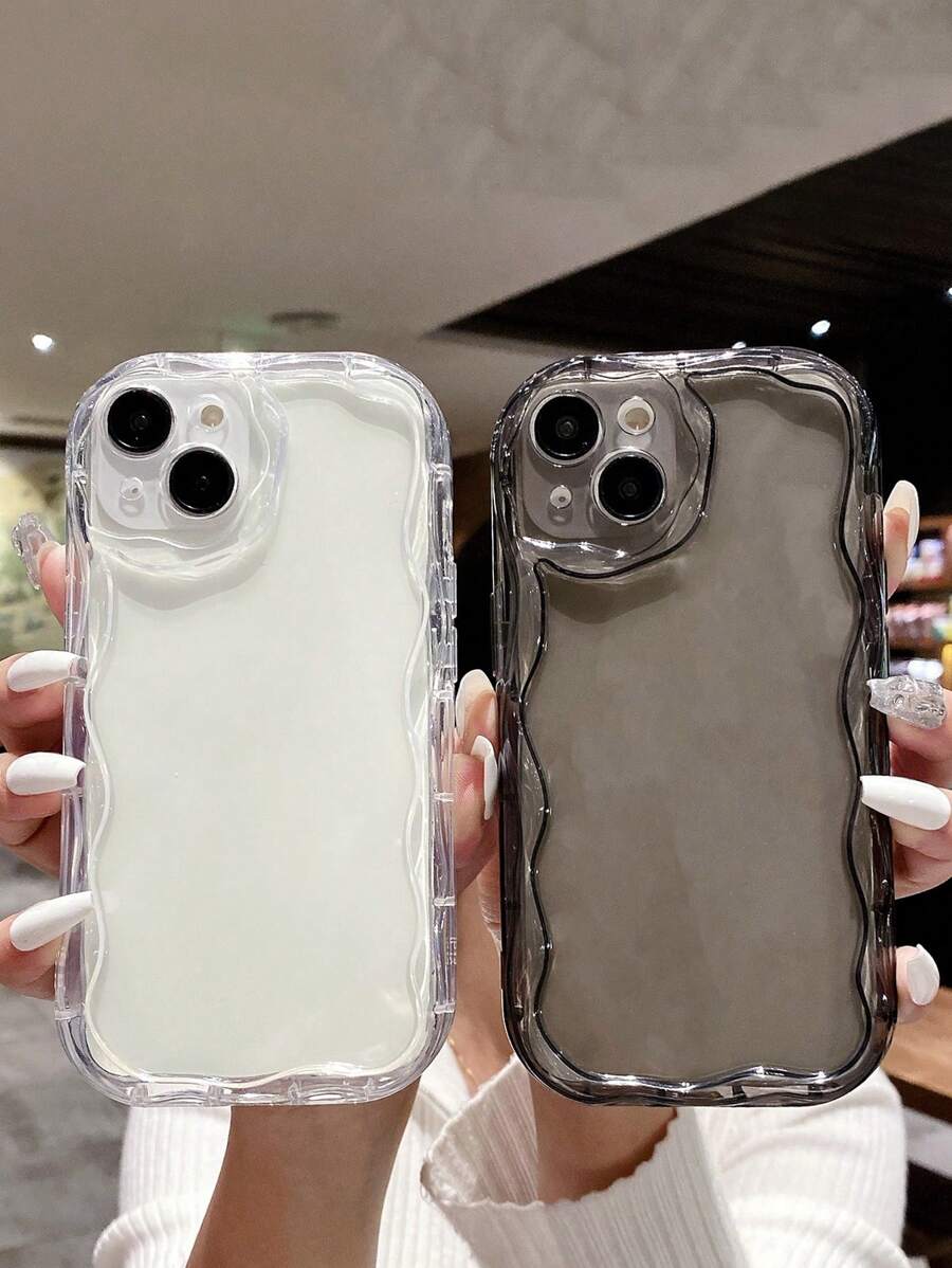 2 piezas Funda de teléfono transparente anti-caída de Apple, versión internacional, no la versión nacional - transparente - Ver 1