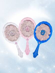 Flower Knows 化妆镜，月光美人鱼手镜珍珠化妆镜梳妆镜便携式美容镜，适用于家庭、梳妆镜、客厅、卧室、浴室、家居装饰、旅行用品、婚礼、派对、生日、送给男士、妈妈、爸爸、最好的朋友、老师的礼物、新年、配饰、有趣的礼物 - 月光白 - 查看 6