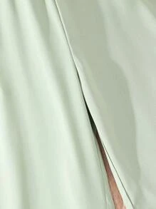 SHEIN Áo liền quần Gái Nút Trọn gói màu trơn Giải trí - màu xanh lá - Xem 6