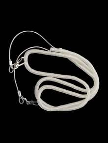 1入組5米鸚鵡飛翔繩,1.8毫米超薄寵物訓練繩,適用於鸚鵡和八哥防咬,戶外飛行和訓練 - 白色 - 查看 4