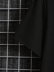 Manfinity Dauomo Men Cotton Slogan Graphic Tee - Black - View 4