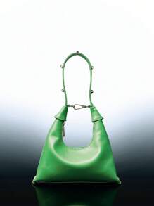 SHEIN ICON 小流浪包綠色時尚單肩包