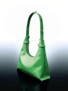 SHEIN ICON 小流浪包綠色時尚單肩包