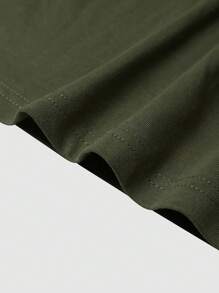 Manfinity Homme Nam Áo polo Bông Đồ họa Chữ cái - xanh quân đội - Xem 5