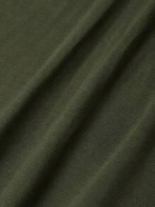 Manfinity Homme Nam Áo polo Bông Đồ họa Chữ cái - xanh quân đội - Xem 6