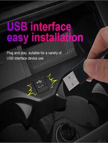 1Pc 118 Inch 300Cm Neon Ô Tô Dải Đèn LED Ánh Sáng RGB USB Đèn LED Môi Trường Xung Quanh Bộ Với Sợi Quang - Nhiều màu - Xem 5