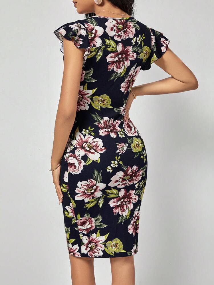 Summer Vacation Outfits Floral Print Ruffle Trim Bodycon Dresssummer Outfits, Spring Outfit, Beach Outfit, Festival Outfits, Vacation Outfits, Office Outfits, Country Outfit Women / For Women Elegant Dress, Elegant Party Dress, Elegant Blouse, Casual Classy Casual Dress, Casual Blouse, Casual Sets, Casual Long Dresses Beach Dress, Beach Outfit, Vacation Dress, Summer Holiday Outfits Wedding Guest Dress, Bridesmaid Dress, Graduation Dress