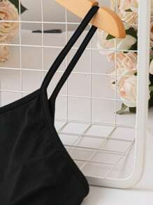 Flirla Top de tirantes unicolor & Pantalones de pierna ancha de rayas - Multicolor - Ver 3