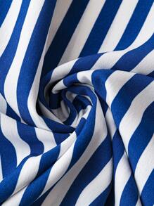 Flirla Top de tirantes unicolor & Pantalones de pierna ancha de rayas - Multicolor - Ver 4