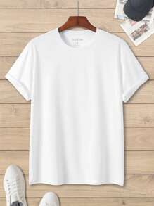 男士標語圖案T恤 - 白色 - 查看 2