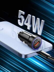 Cargador de coche USB C de Essager, carga rápida QC 4.0 PD3.0 de 45W, cargador de teléfono móvil tipo C compatible con iPhone 14 13 12