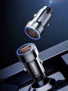 Cargador de coche USB C de Essager, carga rápida QC 4.0 PD3.0 de 45W, cargador de teléfono móvil tipo C compatible con iPhone 14 13 12