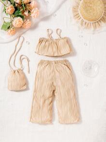 Bộ đồ Em bé Xù màu trơn - Màu Khaki - Xem 2