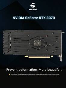 Veineda Geforce Rtx 3070 8gb Nvidia 熱愛者級顯示卡,256位gddr6,配備rtx3070 Gpu和pcie 4.0,適用於桌上型電腦遊戲 - 黑色 - 查看 3
