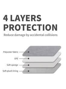 canvas artisan Túi đựng máy tính xách tay Polyester 13,3-14,2 inch Hộp đựng máy tính xách tay Tương thích với MacBook Air/Pro - Màu Xám nhạt - Xem 4