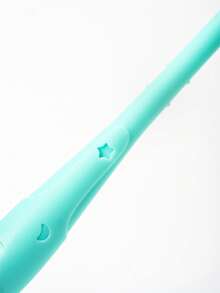 meomill 1pc Baby Blue Star & Moon Embossed Three Sided Brush Head Toothbrush - Blue - View 5