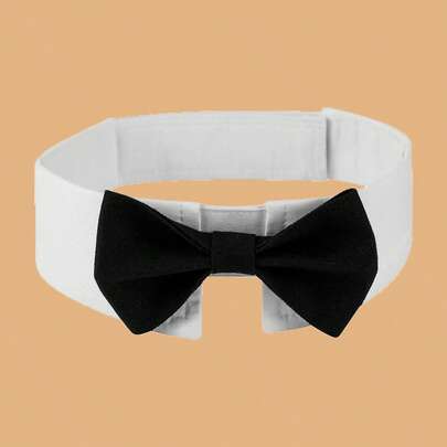 1pc Fabric Two Tone Pet Bow Tie For Dog And Cat For Decoration