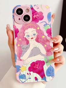 Cartoon Girl Pattern Phone Case