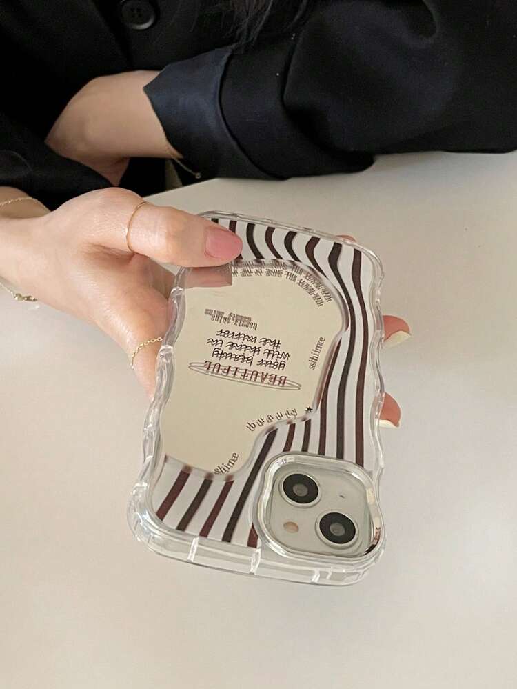 Funda para móvil de rayas - Plateado - Añade 3