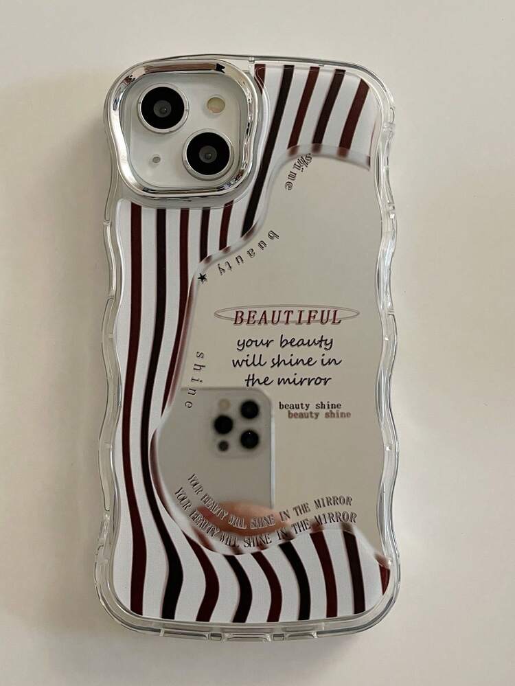 Funda para móvil de rayas - Plateado - Añade 7