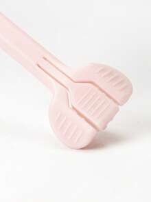 meomill 1pc Baby Pink Star & Moon Embossed Three Sided Brush Head Toothbrush - Pink - View 3