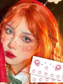 1-3 Hình xăm dán tạm thời với thiết kế hình trái tim dễ thương, không thấm nước, chống mồ hôi và có thể giặt được, hoàn hảo cho các bữa tiệc ngày lễ và những người yêu thích thời trang. - Nhiều màu - Xem 3