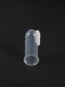 1pc Clear Pet Finger Toothbrush For Dog And Cat For Teeth Cleaning - White - View 2