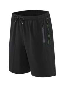 Manfinity Sport Corelite Men Drawstring Waist Zip Pocket Sports Shorts