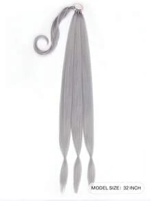 女士長編織馬尾辮接發DIY重複使用馬尾辮髮帶