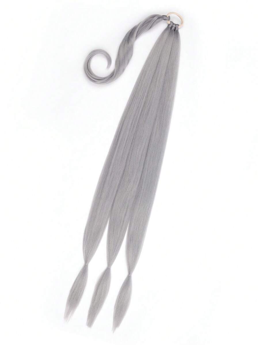 女士長編織馬尾辮接發DIY重複使用馬尾辮髮帶