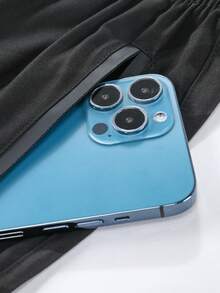 SHEIN Daily&Casual Men Drawstring Waist Zipper Pocket Sports Shorts - Black - View 4