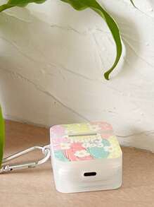 Funda compatible con Airpods con patrón floral - Blanco - Ver 3