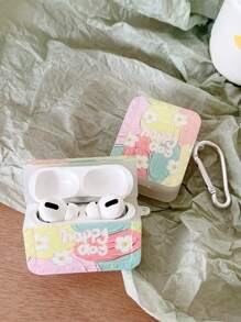 Funda compatible con Airpods con patrón floral - Blanco - Ver 5