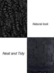 Tóc Giả Tổng Hợp Xoăn Ngắn Afro - màu đen - Xem 5