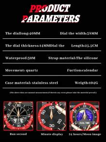 LIGE Skeleton Dial Water Resistant Quartz Watch