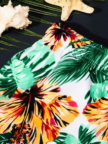 Surfspeed 男士熱帶圖案腰部抽繩泳褲 - 彩色 - 查看 4