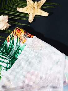 Surfspeed 男士熱帶圖案腰部抽繩泳褲 - 彩色 - 查看 5